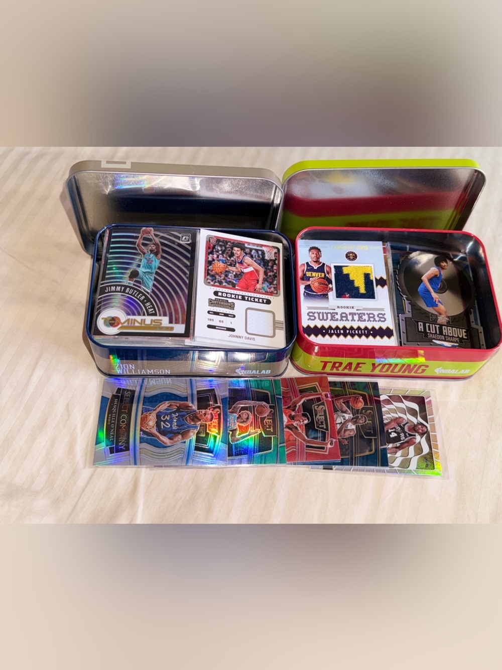 Two Tins of NBA Trading cards
